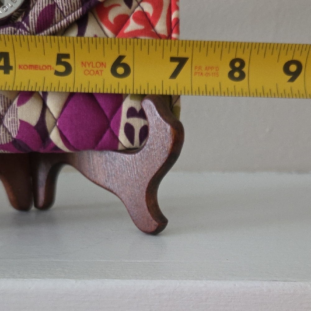 Vera Bradley Purple Quilted Floral Wristlet with Turn-Lock - Picture 6 of 7